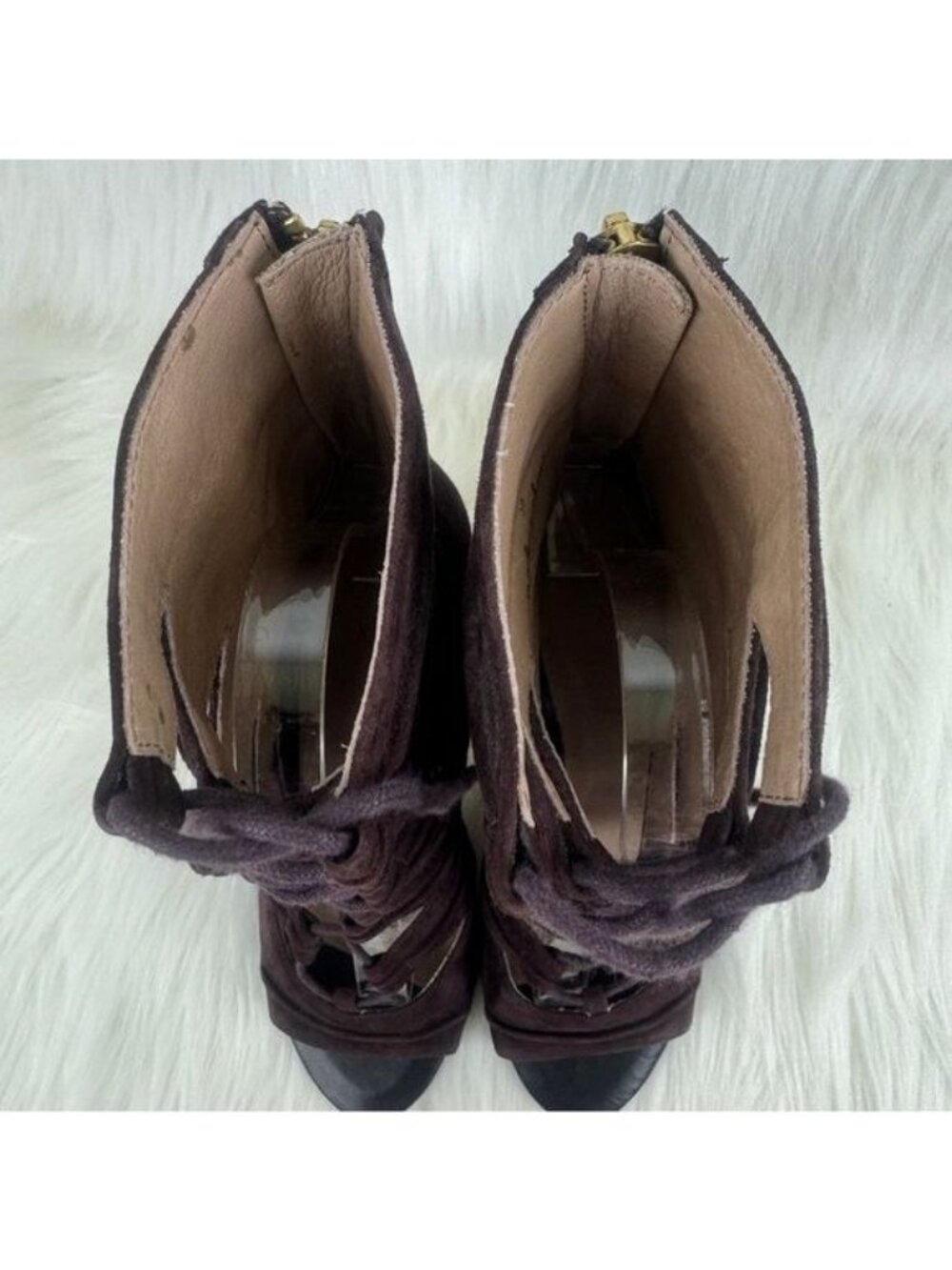 Joie Anja Open Toe Suede Lace Up Gladiator Bootie Sandals Shoes Sz EU 38 Brown - Picture 11 of 13